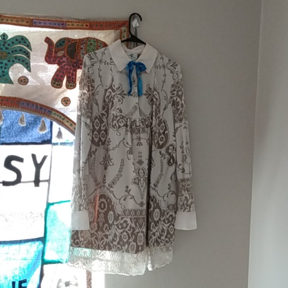 ANNA SUI FOR TARGET M BEIGE LACE DRESS